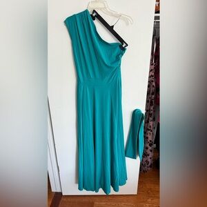One shoulder midi dress